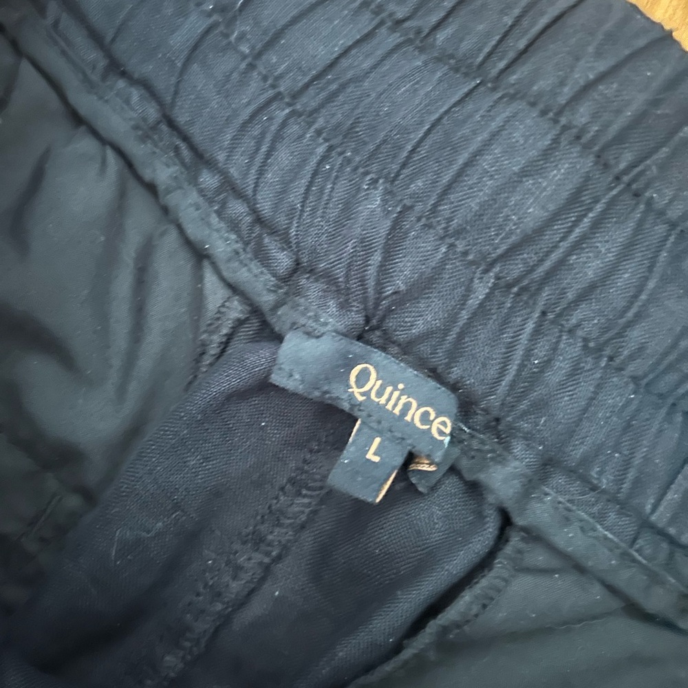Quince Charcoal 💯Linen Pant Large - Picture 5 of 10
